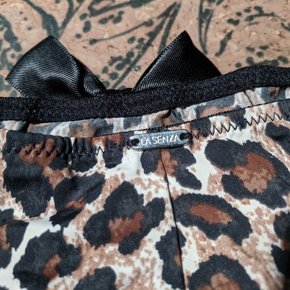 NWT La Senza leopard print tie up corset thong - Picture 3 of 3